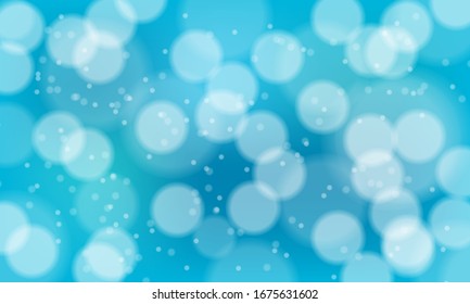 Blue Bokeh Background blurred light effect Vectorial Illustration