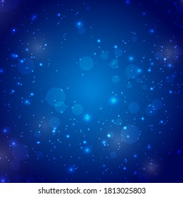 fondo azul de bokeh creado por luces de neón
