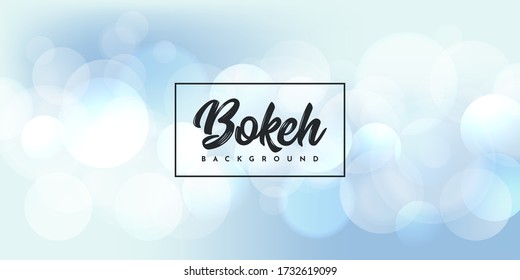 Blue Bokeh Background Illustration Template Design. Vector Eps 10