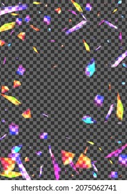 Blue Bokeh Background Transparent Vector. Glare Festive Template. Violet Gloss Design. Glow Sunshine. Flare Graphic Illustration.