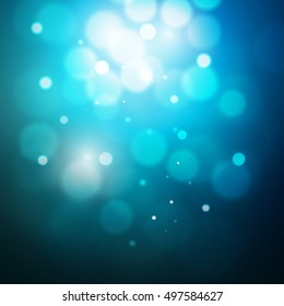 Blue bokeh background, vector illustration