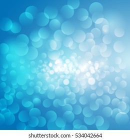 blue bokeh background, vector illustration