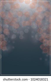 Blue Bokeh background in white frame