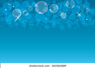 blue Bokeh background.Light effect blue glares bokeh.Vector template for your ideas.