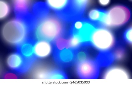 blue bokeh blurred defocused with blink light abstract background