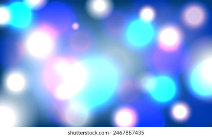 blue bokeh blurred defocused multicolor abstract background vector