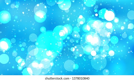 Blue Bokeh Defocused Lights Background Vector Illustration
