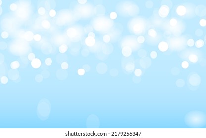 Blue bokeh light effect background design. Vector illustration.