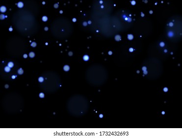 Blaues Buch. Hintergrundbeleuchtung überlagern. Funkeleffekt mit Partikeln. Magischer Sternenstaub. Glitter verschwommene Textur.