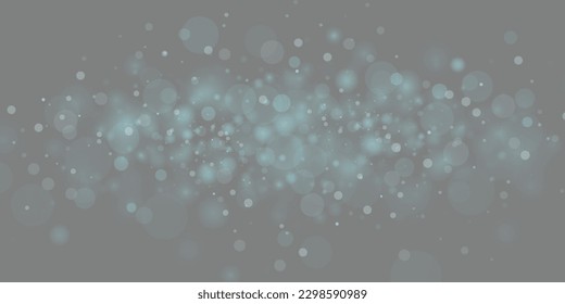 Blue bokeh particles, abstract background with glitter dust. Beautiful futuristic glitter in space on a black background.
