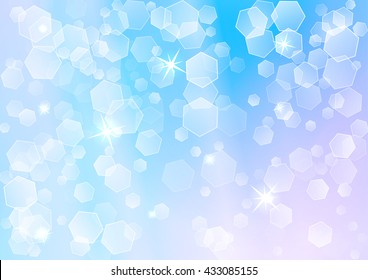 Blue bokeh vector background. Blur effect.