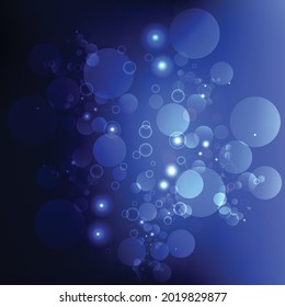 blue bokeh vector illustration for background 