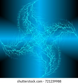 blue bolt vector, abstract thunderbolt