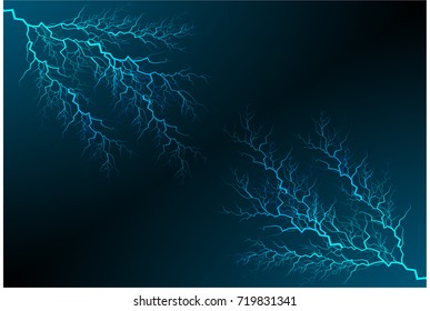 blue bolt vector, thunderbolt, abstract