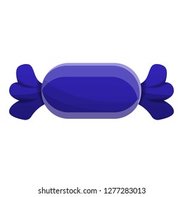 Blue bonbon icon. Cartoon of blue bonbon vector icon for web design isolated on white background