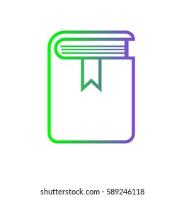 Blue book with bookmark