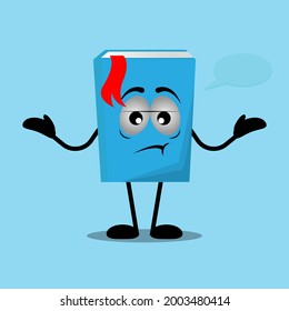 blue book character vector illustration