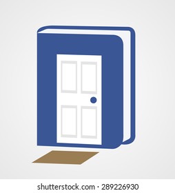 Blue book with a Door