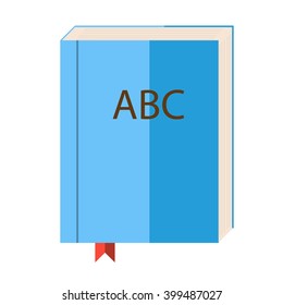 blue book in flat design
