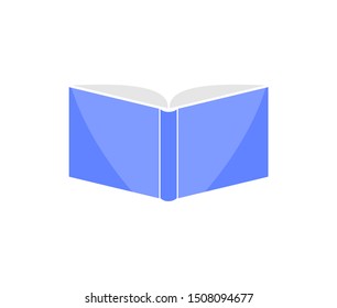 Blue book icon isolated on white background. Vector illustration.