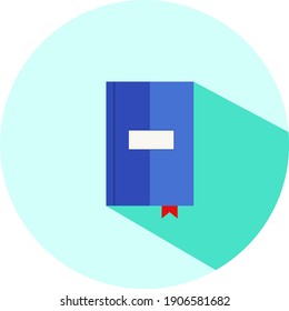 Blue book, illustration, vector on a white background.