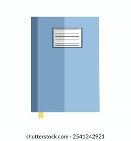 Objeto de libro azul en vista frontal 