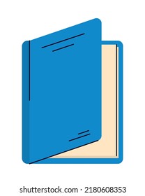 blue book on white background
