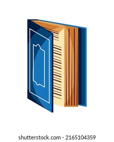blue book read icon isolated