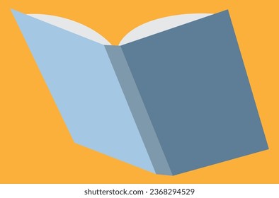 ilustración vectorial desplegada de libro azul