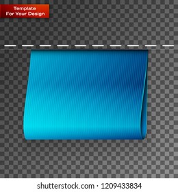 Blue bookmarks isolated on transparent background