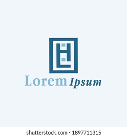 Vector de diseño de logotipo creativo de la librería azul para cualquier propósito