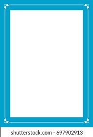 Blue Frame Background Empty White Banner Stock Illustration 1539414806 ...