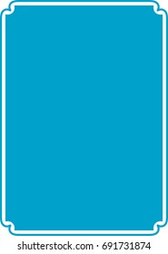 Blue border frame book cover vector vintage