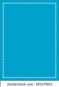 Blue border frame book cover vector vintage