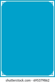 Blue border frame book cover vector vintage