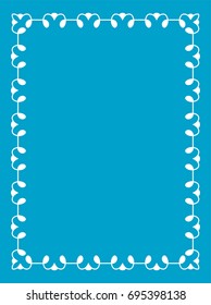 Blue border frame book cover vector vintage