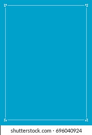 Blue border frame book cover vector vintage background