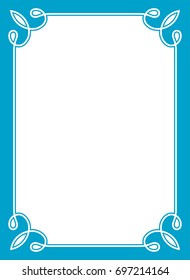 Blue Border Frame Book Cover Vector Stock Vector (Royalty Free ...