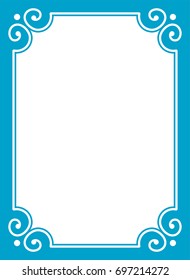 Blue Border Frame Book Cover Vector Stock Vector (Royalty Free ...