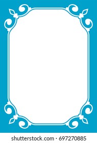 Blue Border Frame Book Cover Vector Stock Vector (Royalty Free ...