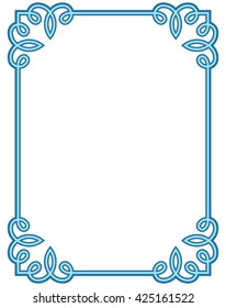 Blue Border Frame Book Cover Vector Stock Vector (Royalty Free ...