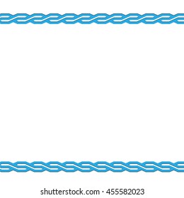 Blue border frame on white background. Oktoberfest banner.