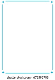 Blue border frame vector vintage