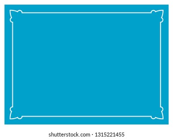 Blue Border Frame Vintage Vector Background Stock Vector (Royalty Free ...