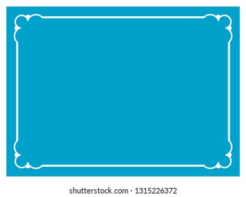 Blue Border Frame Vintage Vector Background Stock Vector (Royalty Free ...