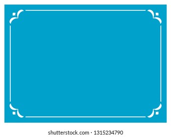 Blue Border Frame Vintage Vector Background Stock Vector (Royalty Free ...