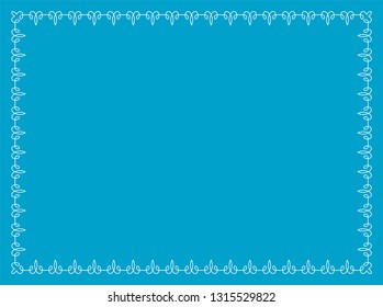 Blue border frame vintage vector background banner ready to cut