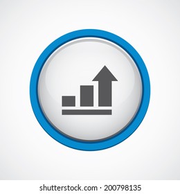 blue bordered circle business diagram, chart symbol