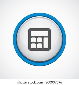 blue bordered circle calculator icon