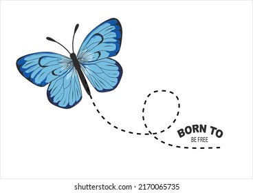 blue born to be happy vector design
